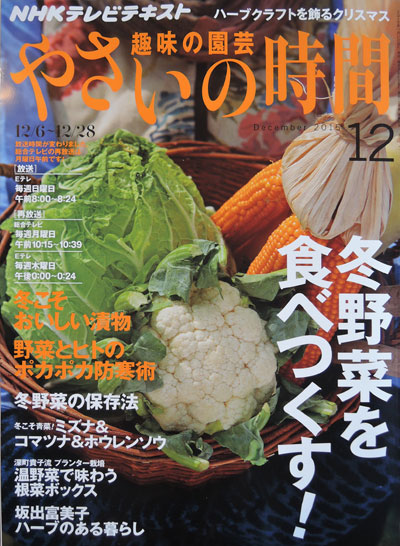 ＮＨＫ趣味の園芸「やさいの時間」12月号特集冬野菜を食べつくす